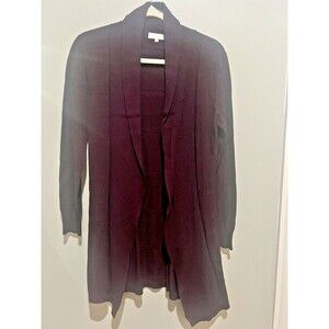 Stitch Fix Maroon Window Pane Design Long Cardigan - Large